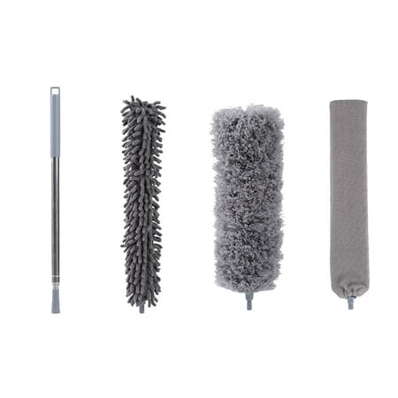 

lulshou Cleaning Supplies Four Piece Combination Retractable Sweeping Fiber Feather Flexible Electrostatic Chenille Brush Multifunctional Household Cleaning on Clearance