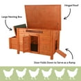 thumbnail image 4 of TRIXIE Weatherproof Outdoor Wooden Chicken Coop with 2 Nesting Boxes & Run, Brown, 4 of 7