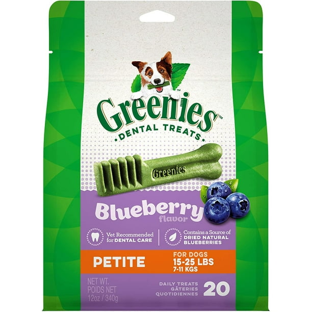 Greenies blueberry natural dental dog treats paquetes de 12 greenies greenies