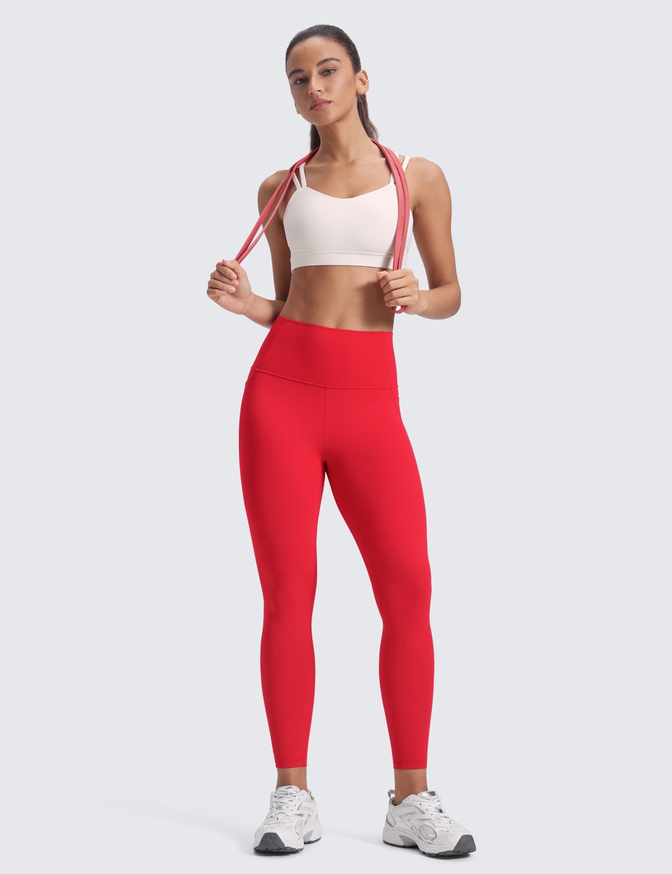 CRZ YOGA Womens Butterluxe Workout Leggings 25 Inches High Waisted Yoga Pants with Pockets