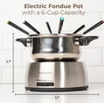 Nostalgia FPS200 6Cup Stainless Steel Electric Fondue Pot with
