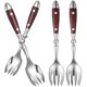 thumbnail image 1 of 4pcs Salad Forks Metal Sporks Stainless Steel Flatware Dessert Sporks Dinner Forks Reusable Sporks, 1 of 3