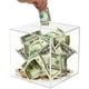thumbnail image 4 of Alcancía transparente de acrílico para adultos, hucha de cerdito que no se puede abrir, hucha para niños, recipiente transparente para guardar monedas y dinero en efectivo., 4 of 8