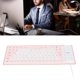 thumbnail image 5 of M Buder Teclado de Silicona Portátil con Cable USB, 85 Teclas, Protección Contra Agua y Polvo, Diseño Enrollable y Cómodo, Operación Silenciosa (Color Rosa Suave), 5 of 5