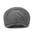 thumbnail image 4 of Sonducket Gorra plana Baker Father Brim Hombres Boinas Sombrero portátil al aire libre Moda Casual Ropa de ocio Sombrero Algodón Poliéster Regalo Sombreros Gris Sonducket AP012687-03, 4 of 6