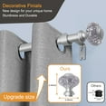 thumbnail image 2 of Unconsil 1" Decorative Silver Adjustable Curtain Rod, 48"-86", 2 of 6