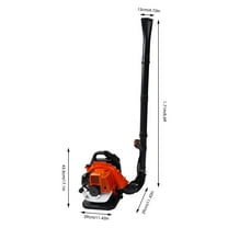 Backpack Leaf Blower Gas Powered Snow Blower 423CFM 42.7CC 156MPH 2-Stroke 1.7HP