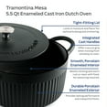 thumbnail image 6 of Tramontina Mesa 5.5 Qt Enameled Cast Iron Dutch Oven Black, 6 of 12