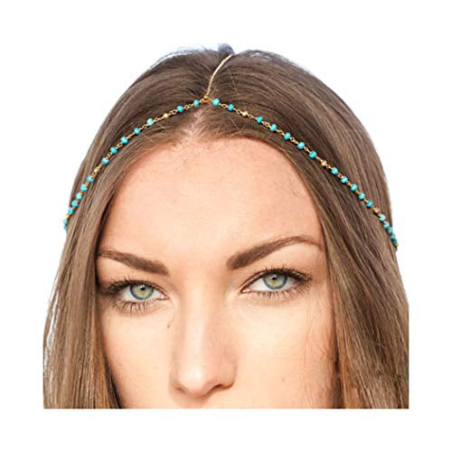 wiipu-D237 wiipujewelry Bohemian Turquoise Retro Hair Chains Hair Bands Accessories Hair Accessory