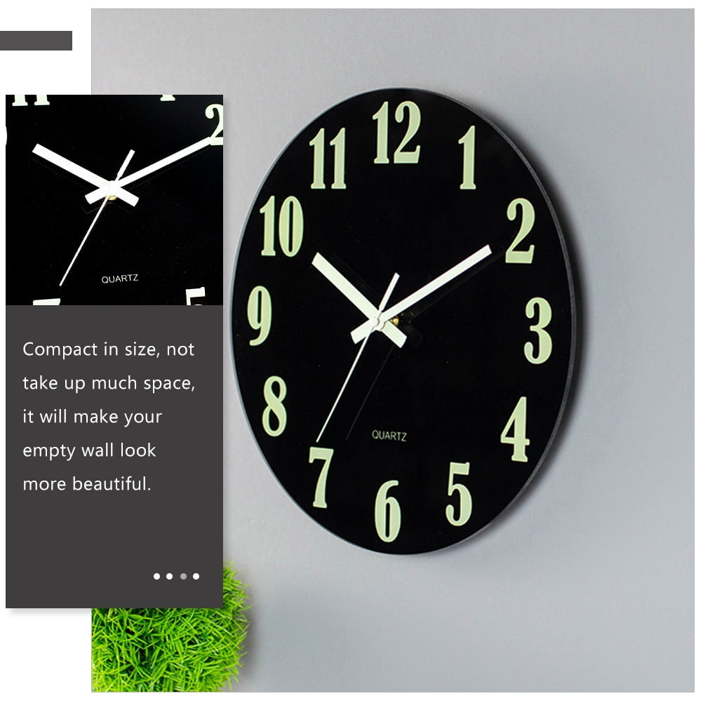 Silent Glow in the Dark Wall Hanging Clock Wall Clock Large Number Wall Clock