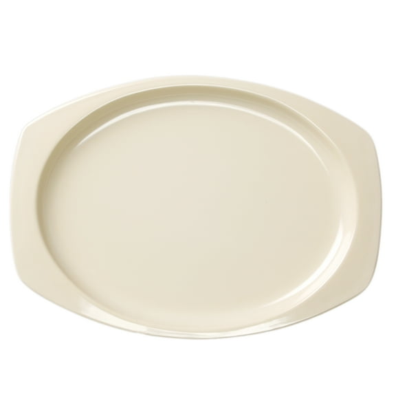 Excellante Nustone Tan Melamine Dinnerware Collection 11.5 inch x 7.5 inch, Rectangular Platter, Comes in Dozen