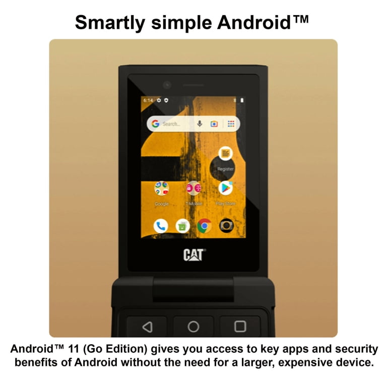 Cat S22 Rugged Flip Phone, Waterproof Military Grade, Unlocked 4G