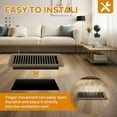 thumbnail image 3 of Floor Register 4x10, Floor Vent Covers Brown, 2 Pack Heavy Duty Steel Walkable Floor Grates, for Sidewall and Floor, 3 of 6