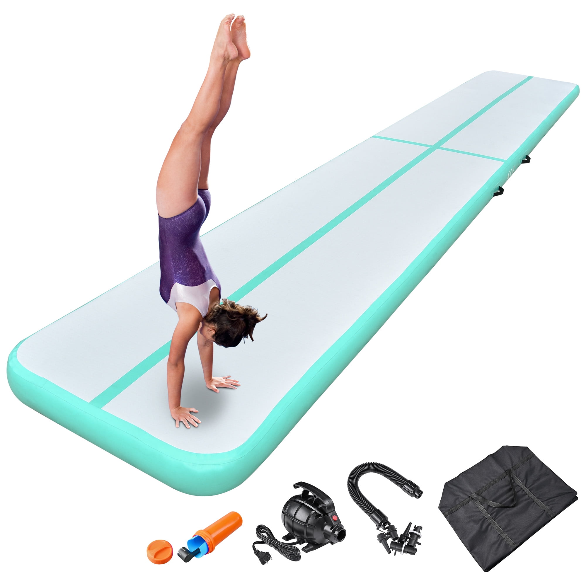 show original title Details about   100x85cm Air Tumbling Roll Yoga Track Gymnastics Mat Inflatable Air Mattress 