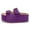 Purple, variant on YDN Women Double Buckle Strap Mid Heeled Mules Rivets Platform Slip On Open Toe Slippers Shopping Prom Dressy Shoes Size 7 Black