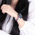 thumbnail image 3 of 2 piezas compatibles con Apple Watch Iwatch Bands 42 mm 44 mm 45 mm Mujeres Hombres, Pulsera elástica ajustable trenzada Solo Loop estirable para Iwatch S, 3 of 5