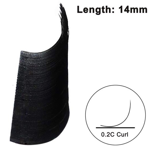 Suministros para extensiones de pestañas 0.2 C/ D Mix 10-14mm Extensiones de pestañas individuales clásicas Pestañas planas de doble punta Xemadio 2035499-5