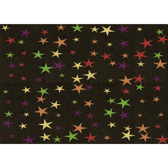 Ahgly Company Indoor Rectangle Patterned Night Black Area Rugs, 8' x 12'
