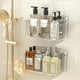 thumbnail image 1 of Perforated Bathroom Storage Rack Wall Mounted Bathroom Storage Rack Wash Basin Storage Rack Toilet Storage Rack, 1 of 3