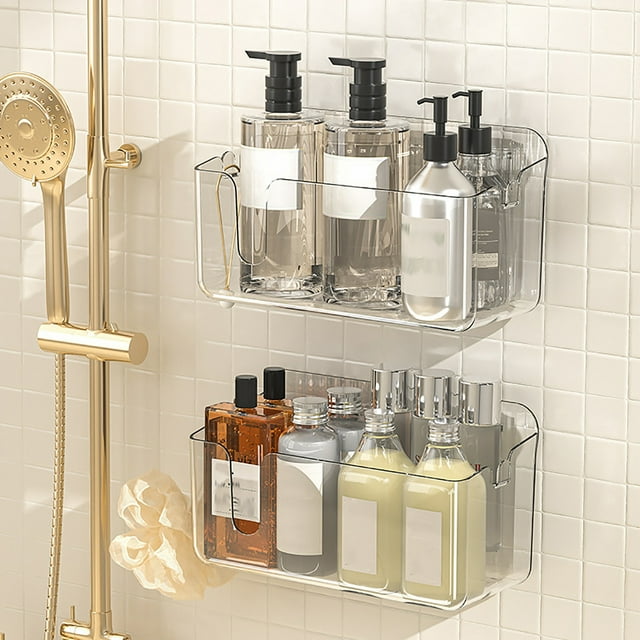 Kcavykas Clearance Sales Home Storage Organiser Perforated Free Bathroom Storage Rack Wall Mounted Bathroom Storage Rack Wash Basin Storage Rack toilet Storage Rack
