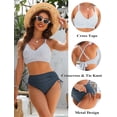 thumbnail image 2 of NICELF High Waisted Bikini Sets for Women, Tummy Control 2 Piece Swimsuit for Women Sexy, Cute Modest Womens Bathing Suits 2026 with Crisscross Tie Back, 2 of 6