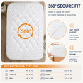 thumbnail image 5 of Yalamila Twin Size Waterproof Mattress Pad, 8-21" Deep Pocket, White Quilted Fitted Topper Protector, Anti-Slip Ultra Soft Breathable Noiseless Washable, 5 of 9