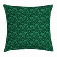 thumbnail image 1 of Floral Throw Pillow Cushion Cover, Abstract Blooming Nature with Petals and Leaves Green Toned Illustration, Decorative Square Accent Pillow Case, 20 X 20 Inches, Jade Green Pale Green, by Ambesonne, 1 of 2