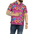 thumbnail image 2 of HAPPY BAY Men's Hawaiian Shirts Short Sleeve Button Down Shirt Floral Shirt Men Summer Beach Casual Vacation Tropical Shirts for Men Funny M Hibiscus, Autumn Pink, 2 of 6