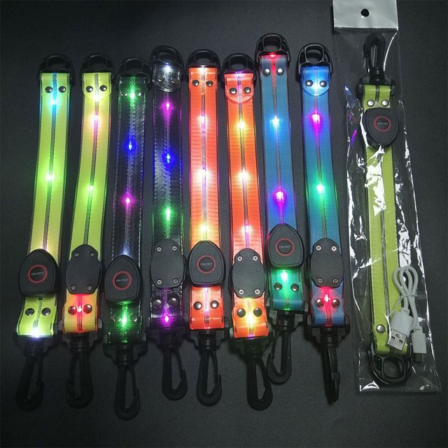 Cinturón Reflectante Led - Recargable Por Usb - Equipo De Alta Visibilidad Para Correr, Caminar Y Andar En Bicicleta - Se Adapta A Mujeres, Hombres Y Niños - Totalmente Ajustable Y Liviano Muyoka Hogar