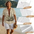 thumbnail image 6 of FOR U DESIGNS Beige Flower Ink Print Matching Outfits for Couples Linen-Like Sleeveless Women's Casual Dresses & Men's Button Down Shirt 2026 Chinese Style Summer Outfits, 6 of 7