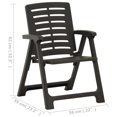 thumbnail image 4 of vidaXL Garden Chairs 4 pcs Plastic Anthracite, 4 of 5