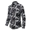 thumbnail image 2 of Cenuakty Men’s Shirt, Long Sleeve Turn-down Collar Button-down Shirt Flower/Leaves Print Fall Casual Tops Streetwear, 2 of 9