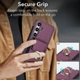 thumbnail image 5 of Dteck Card Slots Wallet Case for Samsung Galaxy S23 FE,Shockproof Premium PU Leather Kickstand Protective Cover with Ring Holder Back Case,Purple, 5 of 8