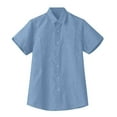 thumbnail image 7 of Luvrsol Plus Size Men's Linen Casual Short Sleeve Pockets Button Down Shirt, S-4XL, 7 of 7