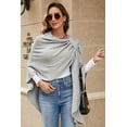 thumbnail image 3 of YooGuoGuo Women's Elegant Cross Shawl Soft Wrap Poncho Large Open Front Sweater for Spring Fall Winter, 3 of 6