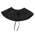 thumbnail image 2 of Chal de chifón de encaje falso cuello decorativo pajarita gargantilla - Negro Salvador Cuello falso de gasa para mujer, 2 of 7