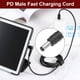 thumbnail image 5 of 2 Pcs 5FT Cable de carga rápida USB C a DC PD, 5.5x2.1mm 65W/12V (Negro), 5 of 6
