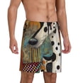 thumbnail image 2 of Balery Abstract Dalmatian Art Pantalones cortos de pijama de punto de algodón para hombre con cinturilla y bolsillos-3X-Large, 2 of 6