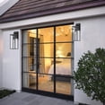 thumbnail image 3 of 20.78 inch Outdoor Wall Light with Matte Black Finish Clear Glass Shade 2-pack, 3 of 5