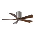 thumbnail image 2 of Irene-5H five-blade flush mount paddle fan in Textured Bronze finish with 42” solid walnut tone blades.&nbsp;, 2 of 7