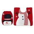 thumbnail image 2 of Toilet mat,Accessories Christmas Snowman Santa Deer Toilet Seat Cover And Rug Set Christmas Bathroom Decorations, 2 of 9