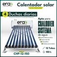 thumbnail image 2 of calentador de agua solar 12 tubos 150 l para 4 servicios de alta presión, 2 of 6