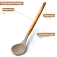 thumbnail image 5 of Lux Decor 35 Piece Kitchen Utensils Set - High Heat Resistant Wooden Handle Silicone Cooking Utensils Set with Utensils Holder, BPA Free Cookware - Dishwasher Safe kitchen utensils - Khaki, 5 of 7