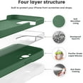 thumbnail image 2 of Compatible with iPhone 15 Pro Max Case, Upgraded Premium Silicone, [Camera Protection] [Soft Anti-Scratch Microfiber Lining] Shockproof Phone Case for iPhone 15 Pro Max 6.7 inch - Green, 2 of 14