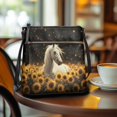 thumbnail image 3 of Tutolipy White Horse Sunflower Print Shoulder Crossbody Bag, Spacious Crossbody Purse Adjustable Shoulder Strap Stylish Women's Crossbody Bag for Daily Work, 3 of 7