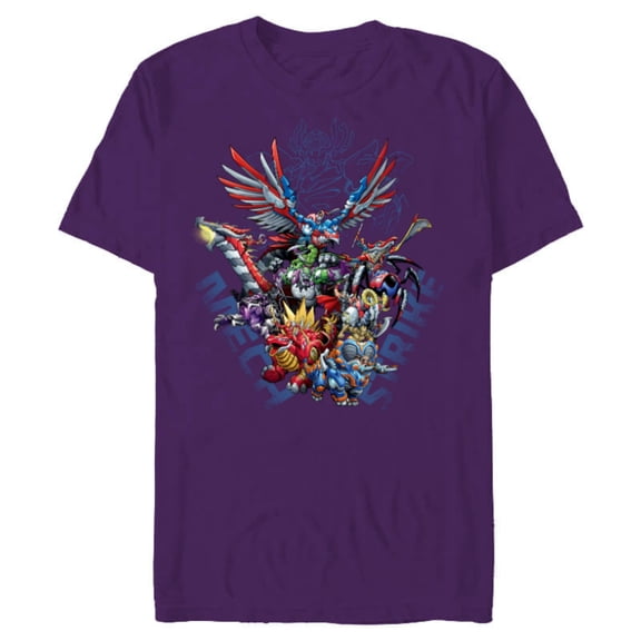Marvel Mech Strike: Mechasaurs Avengers Mechs Versus Ultron - Short Sleeve Blended T-Shirt for Adults - Customized-Purple