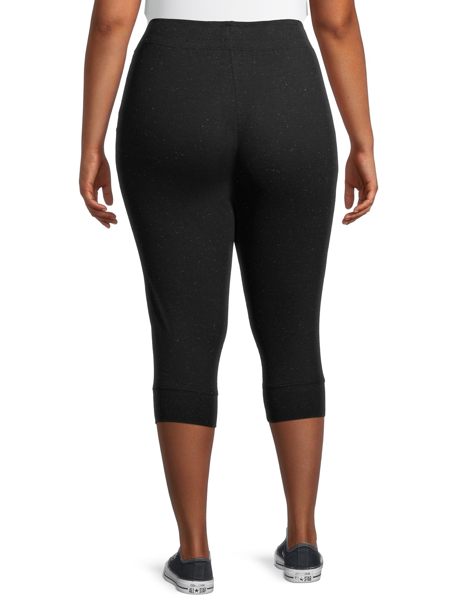 New York Laundry Women's Plus Size Speckled Jersey Capri Joggers -  Walmart.com