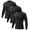 Black*Black*Black, variant on 3 Pack Men Long Sleeve Compression Workout Shirts Dry Fit Cooling Lightweight Moisture Wicking Athletic Running Tops
