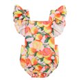 thumbnail image 1 of Gibobby Ropa Para Bebe mono Playsuit niños niña verano fruta estampado bebé niño con volantes niñas y mono(Naranja, 100), 1 of 3