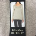 thumbnail image 3 of Banana Republic Women's Long Sleeve Scoop Neck Pullover Tunic Top (Tan, M), 3 of 4